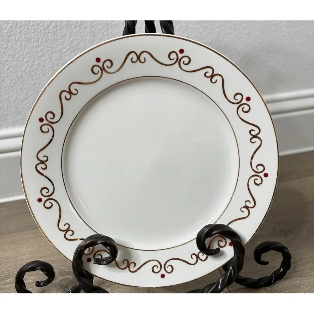 Pier 1 Holiday Scroll Dinner Plate 6594864 Christmas Discontinued